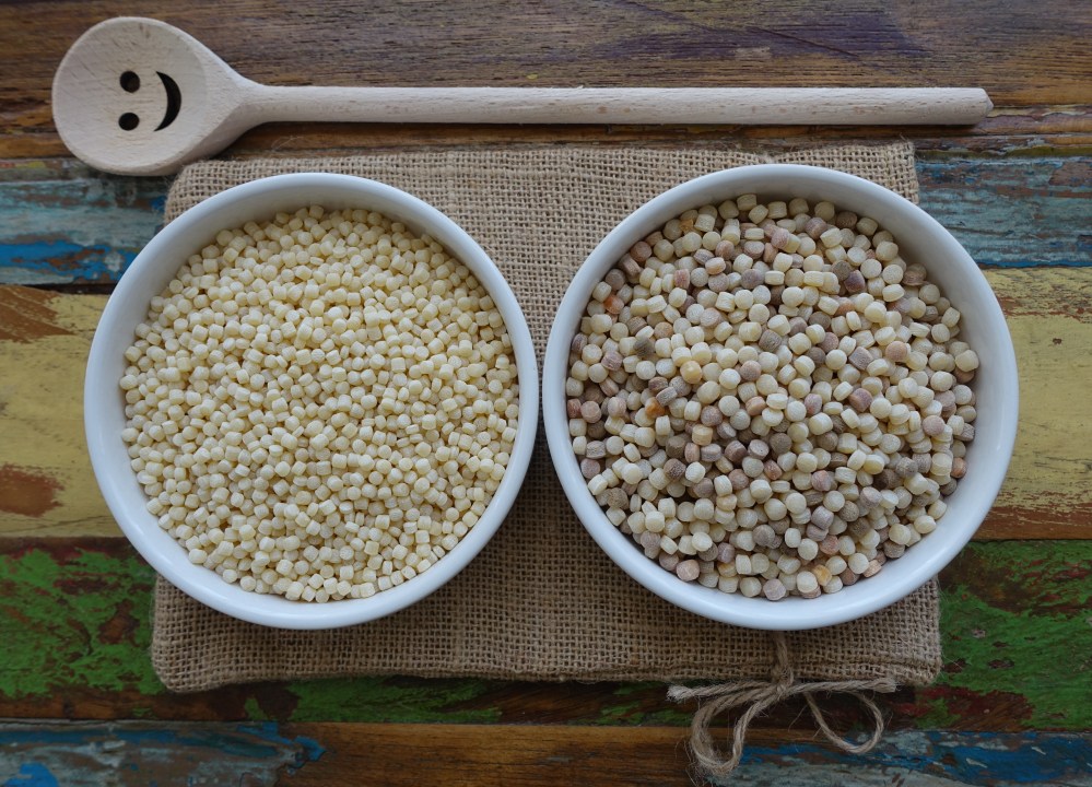 "Fregola" und "Fregola tostata" (grossa)