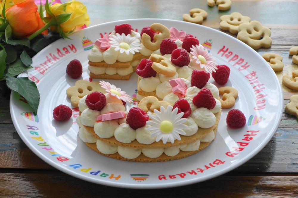 Numbercake - Keks-Tarte in Zahlenform zum Bloggeburtstag von www.linzersmileys.com , vegetarisch backen, Foodtrend, Backtrend - genial, einfach, lecker!