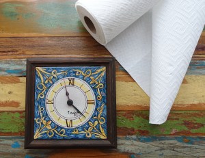 Zeit und Küchenrolle