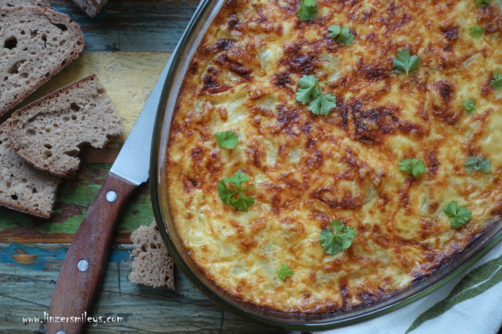 Kohlrabigratin, Ofengericht, vegetarisch, mit Käsekruste, bodenständig, Hausmannskost, deftig, Gemüseküche, aus dem Ofen, Kohlrabi, Oberrübe, Kohlrübe, Rübkohl, Stängelrübe, Gratin, cavolo rapa