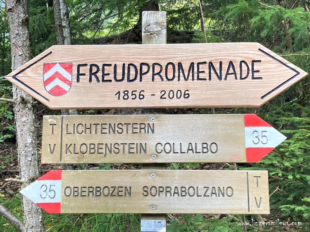 #ritten #renon #freudpromenade Sigmund und Anna Freud, #linzersmileys Urlaub in Südtirol, wandern, erinnern, träumen, Ruhe genießen, Genuss erleben