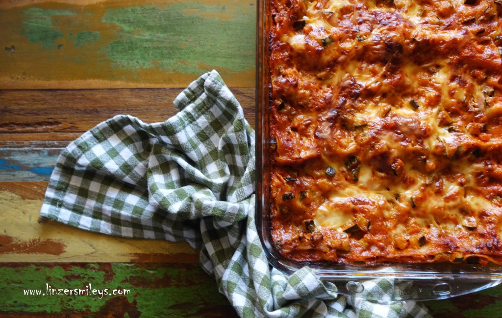 Lasagne ohne Bechamel, senza besciamella, mit Sahne, mit Obers, mit Zucchini-Tomaten-Ragout, vegetarisch, sugo di zucchine e pomodoro, pasticcio, Nudelauflauf, Rezept von Daniela Terenzi #linzersmileys
