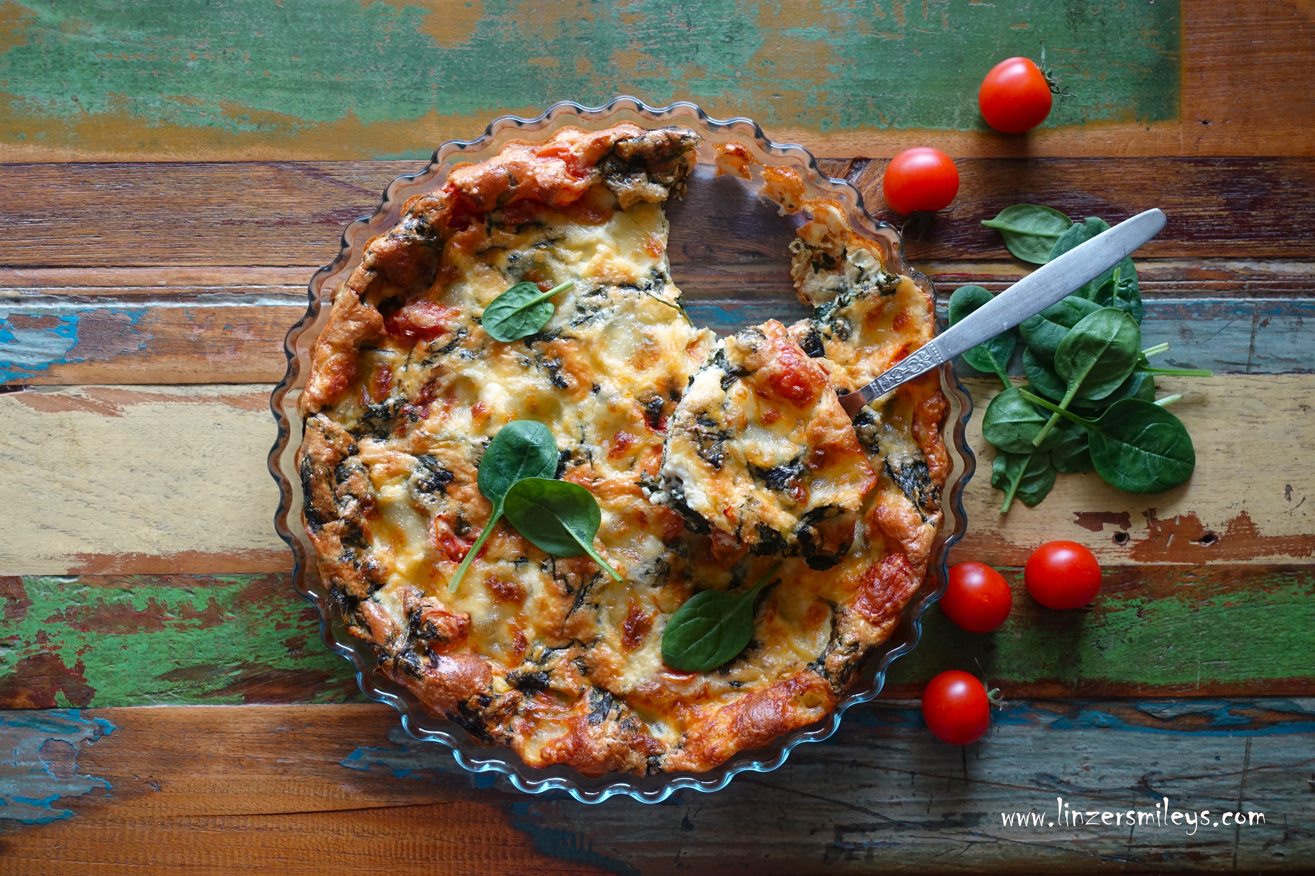 Clafoutis mit Spinat, Tomaten &amp; Mozzarella – linzersmileys