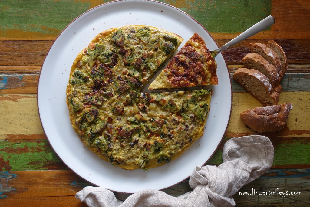 Knödel-Frittata, Omelett mit Knödelresten, Tortilla, Eierspeise, Resteverwertung, nachhaltig, mit Resten nur das Beste!, kreative Resterlküche, Rezept von Daniela Terenzi #linzersmileys