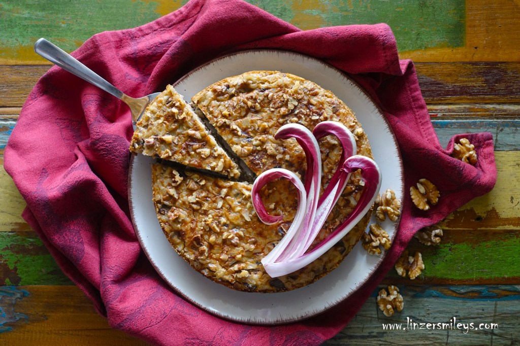 Riso al forno con radicchio trevigiano e noci, Tortino salato, Torta salata, Reisauflauf mit Radicchio und Walnüssen, Radicchio aus Treviso, Venetien, Veneto, Wintergemüse, mit zarter Bitternote, Timballo, Rezept von Daniela Terenzi #linzersmileys