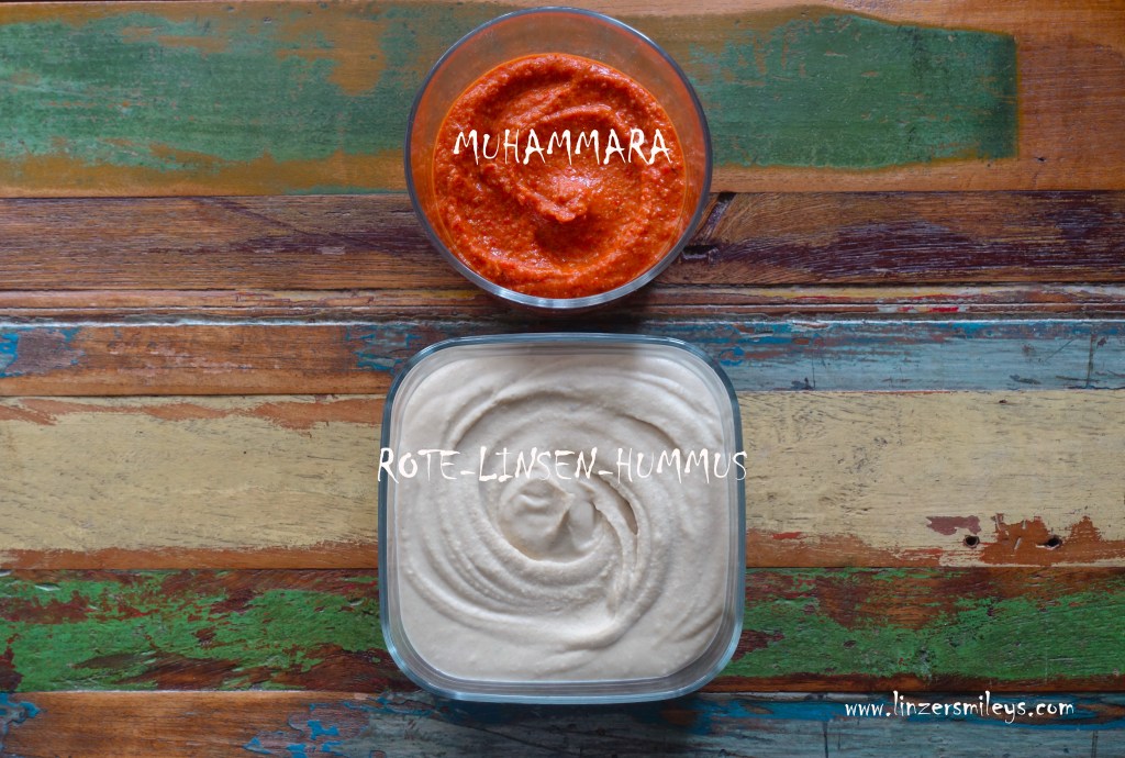 Rote-Linsen-Hummus, orientalischer Dip, arabisch kochen, Brotaufstrich, mit Hülsenfrüchten, vegan, vegetarisch, köstlich, rein pflanzlich, Partyrezepte, Streichkonzert fürs Brot, Daniela Terenzi #linzersmileys
